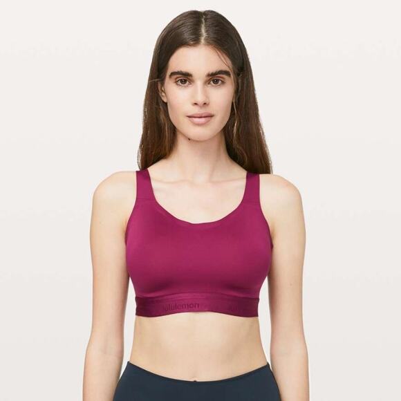 Lululemon Fine Form Bra Star Ruby Scoop Neck Stretch Size 36D - Picture 1 of 11